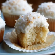 Coconut Snowball Cupcakes
