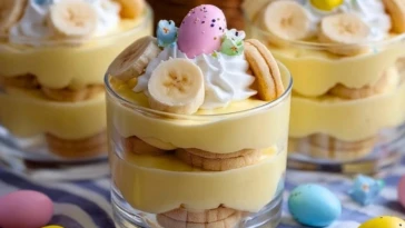 Easter Banana Pudding Cups