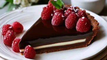 Elegant Chocolate Raspberry Tart with Ganache