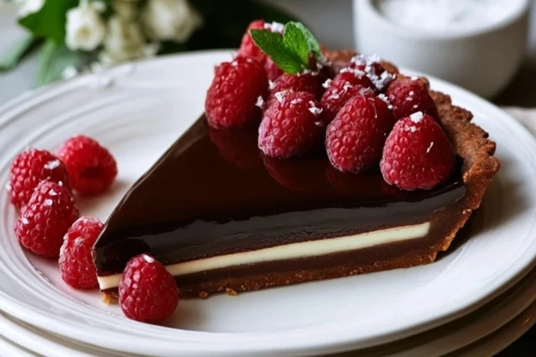 Elegant Chocolate Raspberry Tart with Ganache