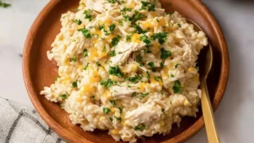 Family Crockpot Chicken And Rice Casserole