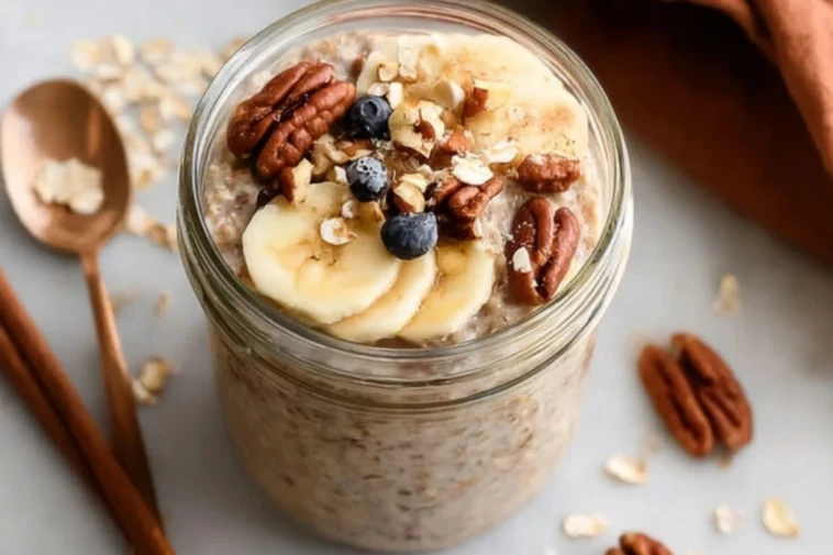 Gluten-Free Cinnamon Banana Bread Overnight Oats