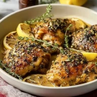 Herb Garlic Lemon Chicken Thighs