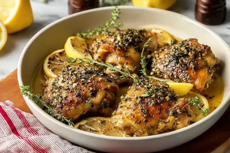 Herb Garlic Lemon Chicken Thighs