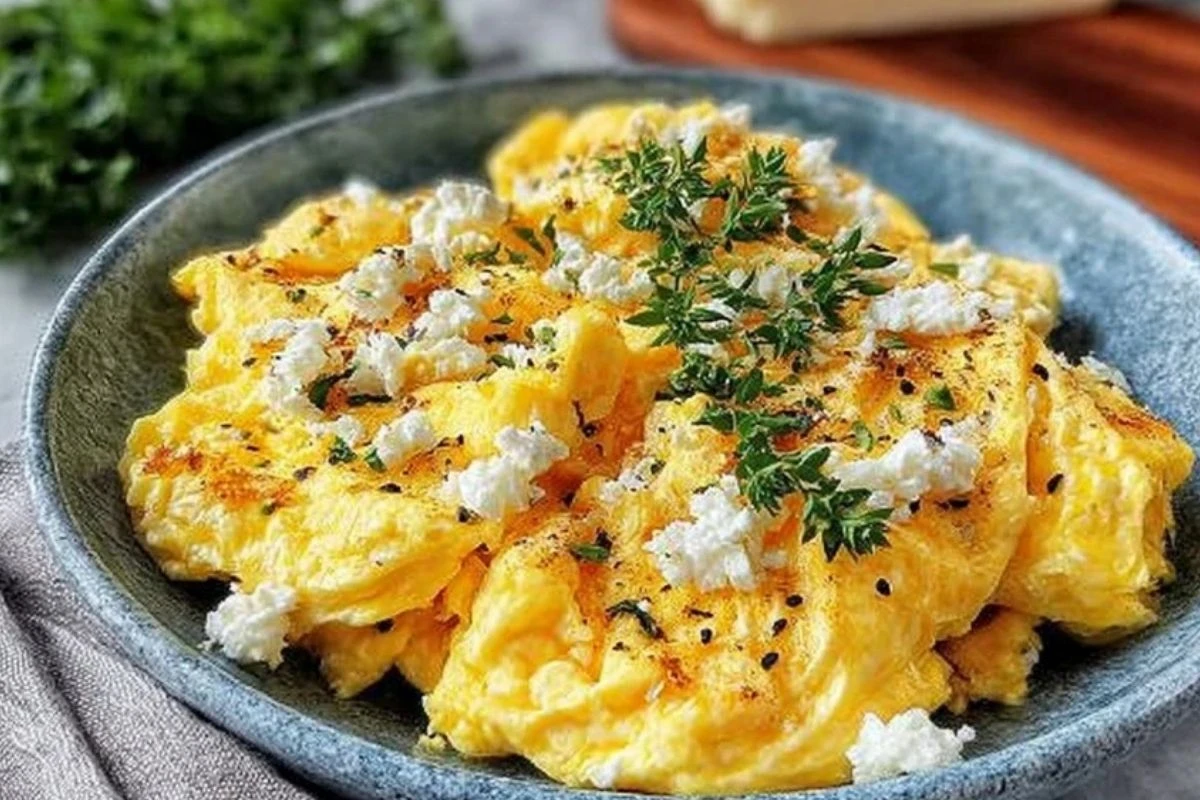 High-Protein Scrambled Eggs with Cottage Cheese