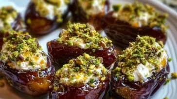 Honey Pistachio Ricotta Stuffed Dates