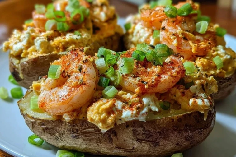 Loaded Cajun Seafood Stuffed Potatoes