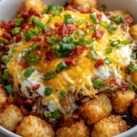 Loaded Tater Tot Breakfast Bowl