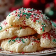 Melt-in-Your-Mouth Christmas Sprinkle Cookies