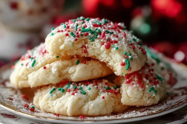 Melt-in-Your-Mouth Christmas Sprinkle Cookies