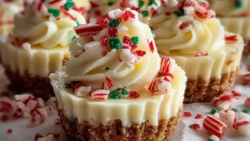 No-Bake Christmas Mini Cheesecakes