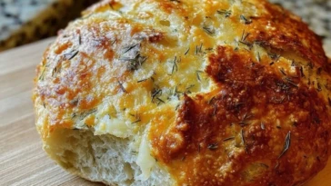 No-Knead Dill Gouda Artisan Bread