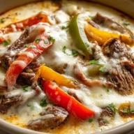 Philly Cheesesteak Soup
