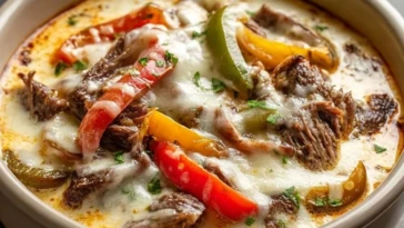 Philly Cheesesteak Soup