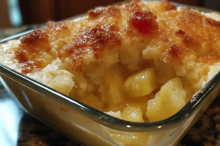 Pineapple Cream Cheese Cobbler