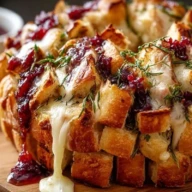 Pull-Apart Sourdough Brie and Cranberry Bread
