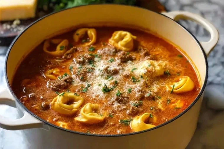 Rich Lasagna Soup With Tortellini