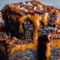 Salted Caramel Pumpkin Brownies