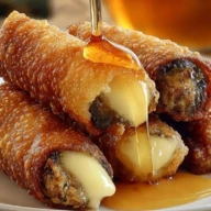 Texas Twinkies Egg Rolls with Honey