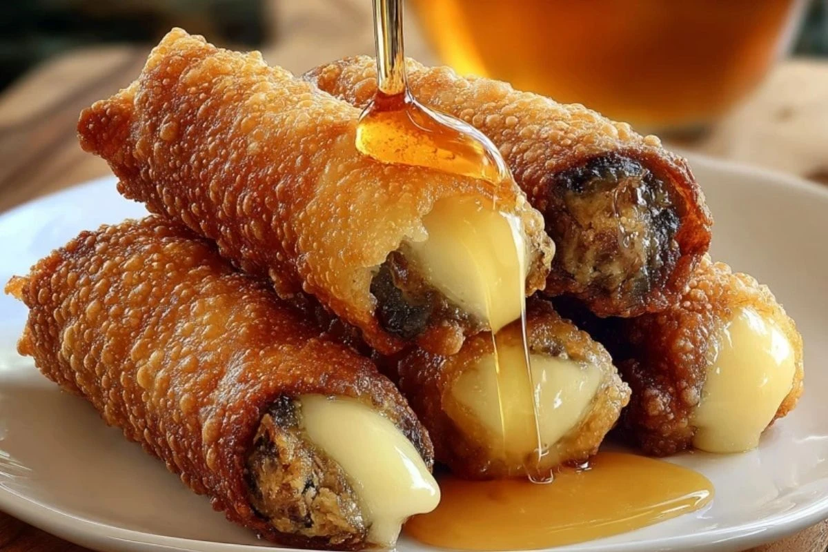 Texas Twinkies Egg Rolls with Honey