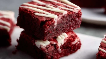 The Best Fudgy Red Velvet Brownies