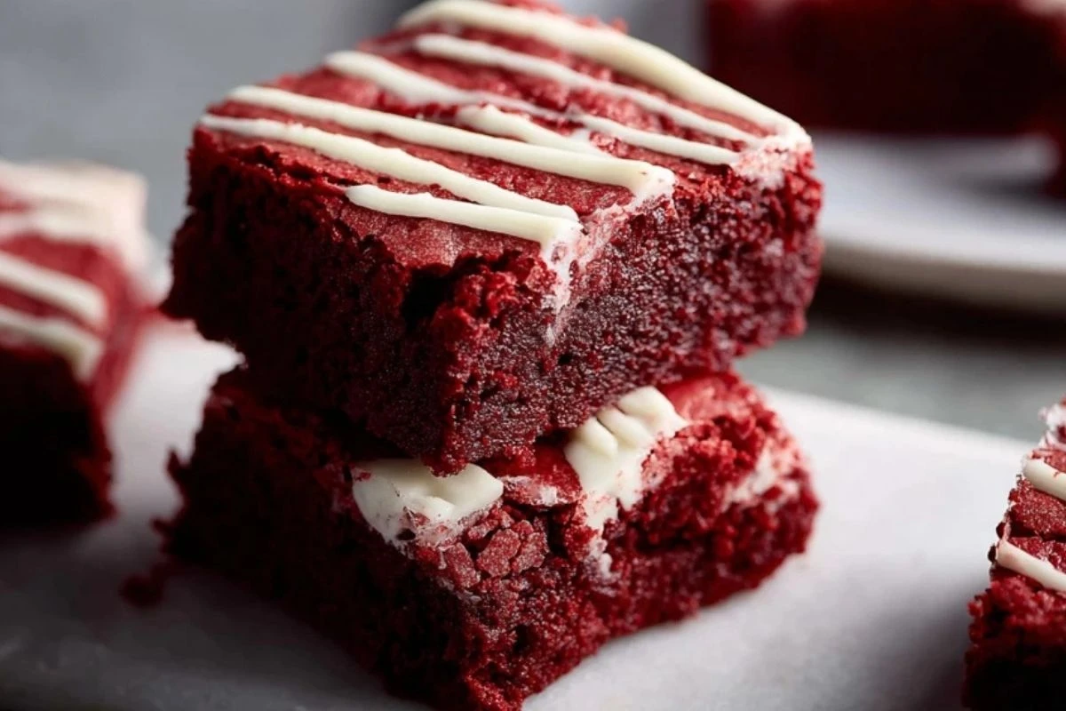 The Best Fudgy Red Velvet Brownies