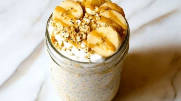 Banana Cream Pie Protein Overnight Oats