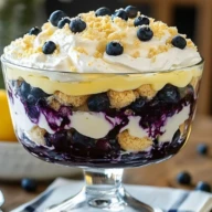 Easy Lemon Blueberry Cheesecake Trifle