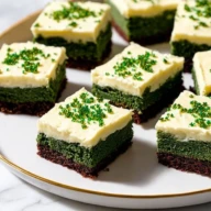 Green Velvet Brownies With Cream Cheese Frosting