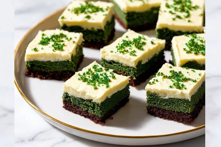 Green Velvet Brownies With Cream Cheese Frosting