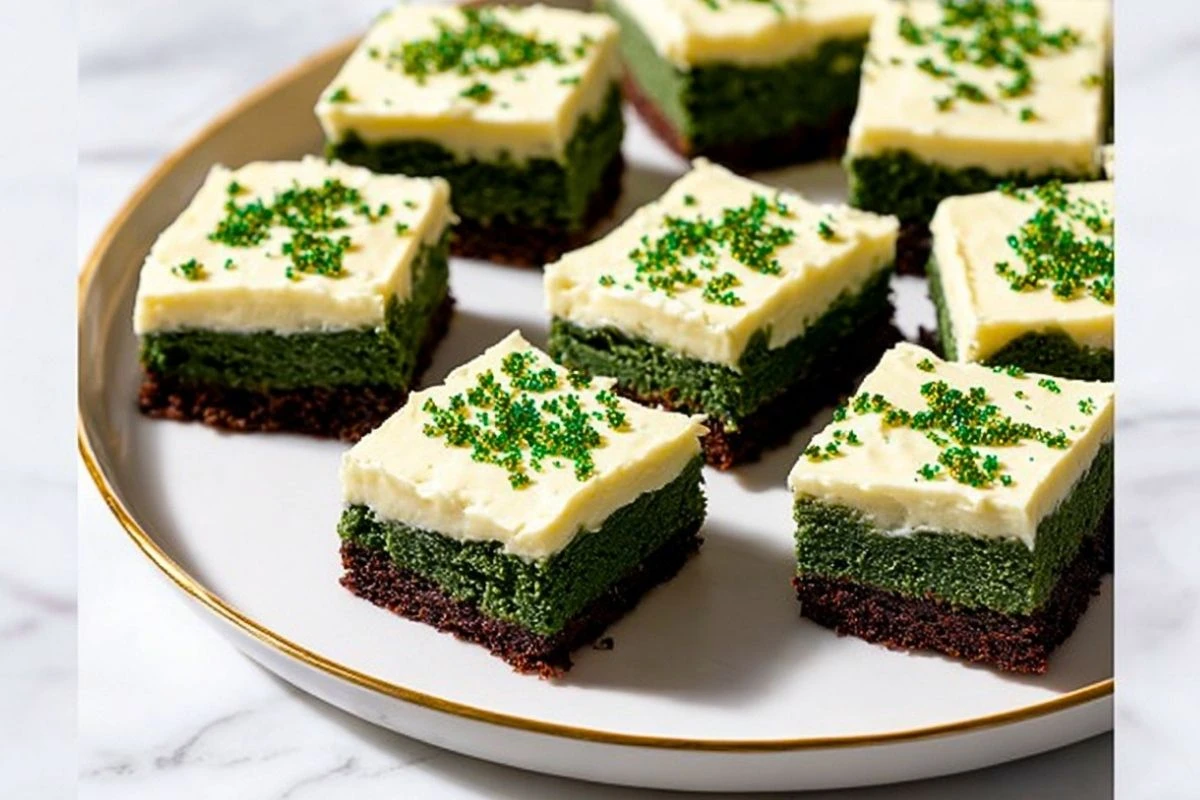 Green Velvet Brownies With Cream Cheese Frosting