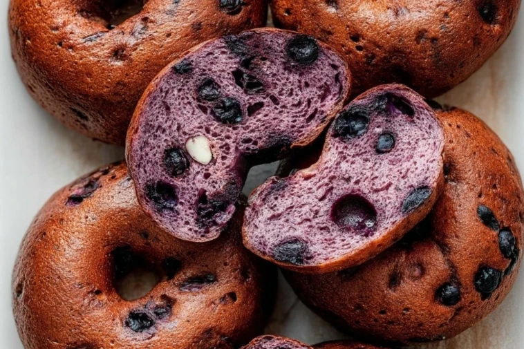Homemade Blueberry Bagels