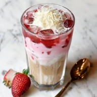 Iced White Chocolate Strawberry Latte