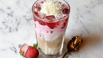 Iced White Chocolate Strawberry Latte