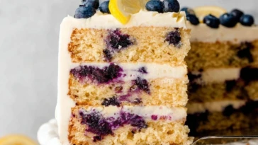 Lemon Blueberry Layer Cake