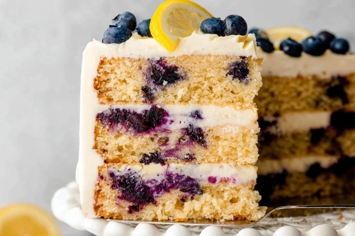 Lemon Blueberry Layer Cake