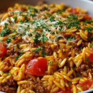 One-Pan Ground Beef Orzo Bake