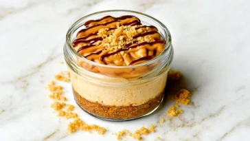 Peanut Butter Cottage Cheese Cheesecake Cups