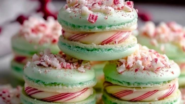 Peppermint Macarons