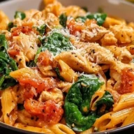 Tomato Spinach Chicken Pasta