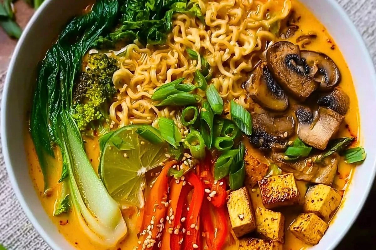 Vegan Thai Red Curry Ramen